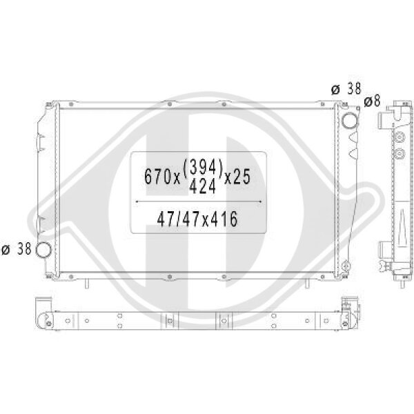 Kühler, Motorkühlung  für SUBARU LEGACY I (BC)