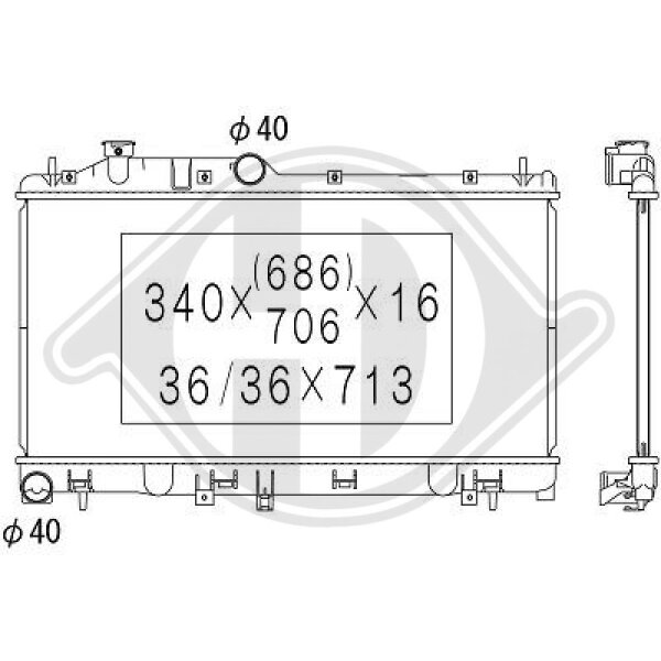 Kühler, Motorkühlung für SUBARU OUTBACK (BL, BP)