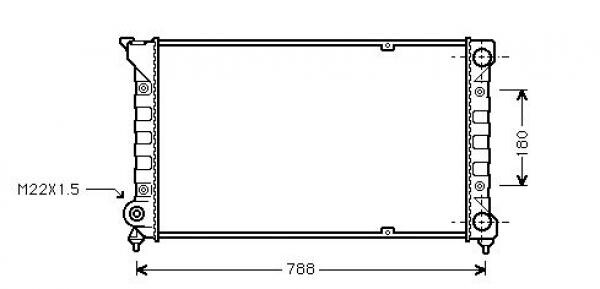 Kühler, Motorkühlung für VW PASSAT B3/B4 (3A2, 35I)