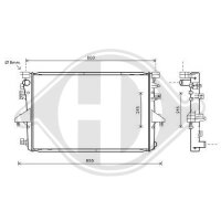 Kühler, Motorkühlung für VW TRANSPORTER T5 Bus (7HB, 7HJ, 7EB, 7EJ)