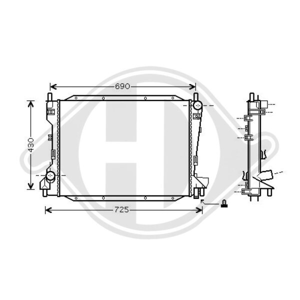 Kühler, Motorkühlung für JAGUAR S-TYPE II (X200)