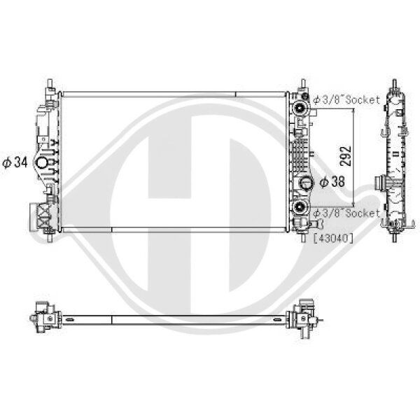Kühler, Motorkühlung für OPEL ZAFIRA TOURER C (P12)