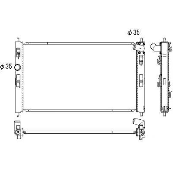 Kühler, Motorkühlung für MITSUBISHI LANCER VIII (CY_A, CZ_A)