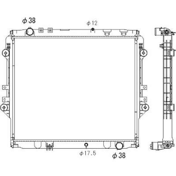 Kühler, Motorkühlung für TOYOTA HILUX VIII Pick-up (_N1_)
