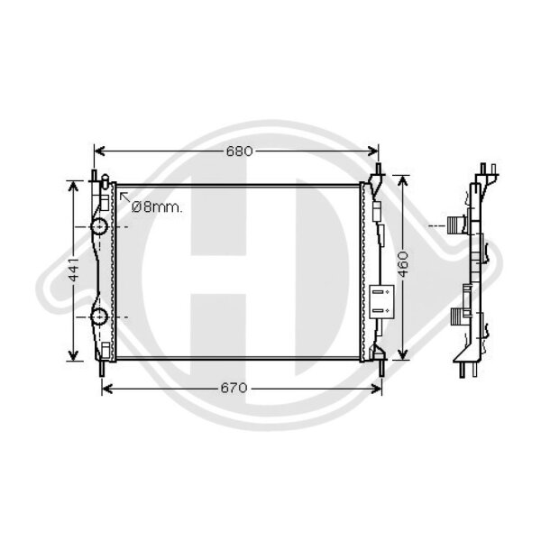 Kühler, Motorkühlung für NISSAN QASHQAI I (J10, NJ10)