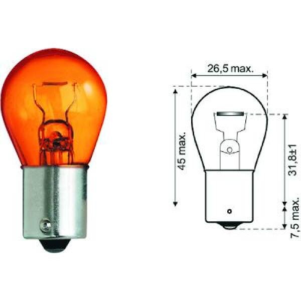 Glühlampe, Blinkleuchte beidseitig für