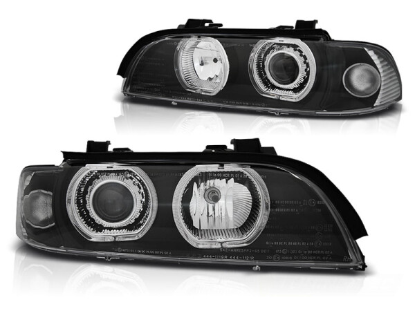 Angel Eyes Scheinwerfer Set für BMW E39 09.95-06.03 Schwarz