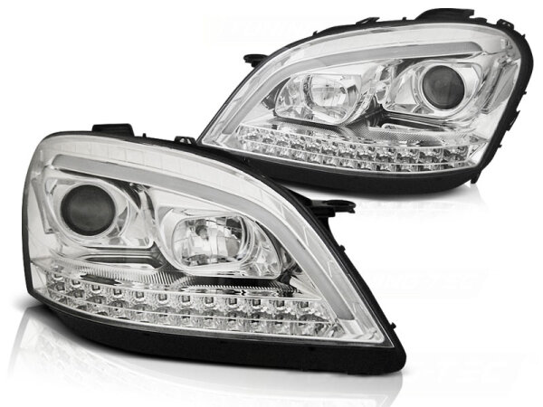 Scheinwerfer Set für MERCEDES W164 ML M-Klasse 05-07 Chrome dynamischer Blinker