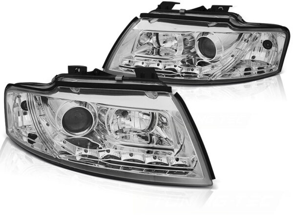 Scheinwerfer Set für AUDI A4 B6 CABRIO 02-06 Chrome