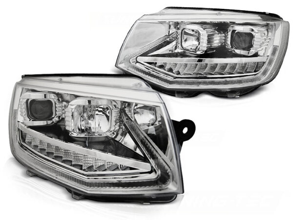 Scheinwerfer Set für VW T6 15-19 Chrome dynamischer Blinker