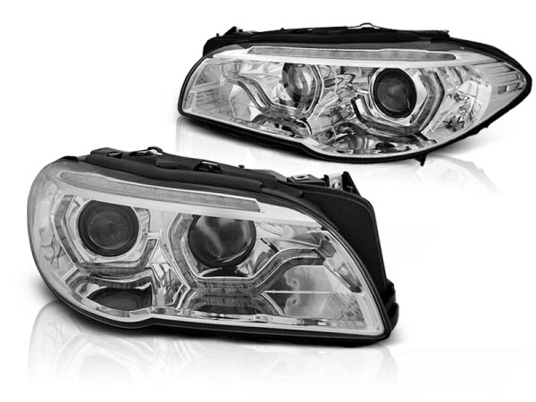 Xenon Angel Eyes Scheinwerfer Set für BMW F10/F11 10-13 Chrome