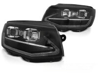 TUBE LIGHT Scheinwerfer Set für VW T6 BJ 15-19 schwarz