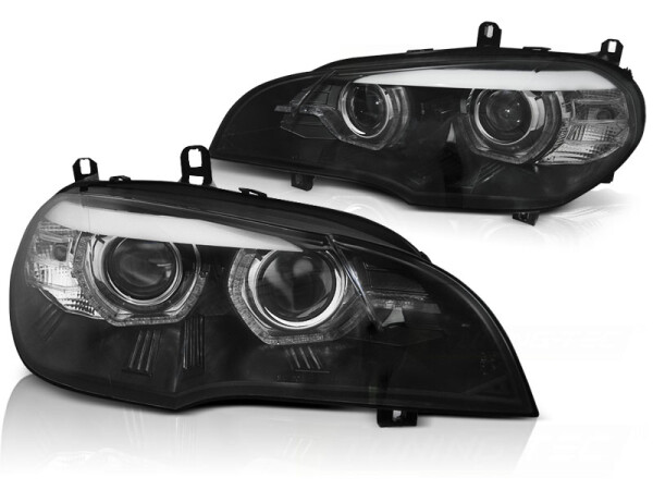 LED Scheinwerfer Set für BMW X5 E70 07-13 (XENON OEM) Schwarz