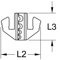 KS TOOLS 115.1416 Paar Crimp-Eins&auml;tze f&uuml;r nicht isolierte Kabel&ouml;sen, &Oslash; 0,5 - 10 mm