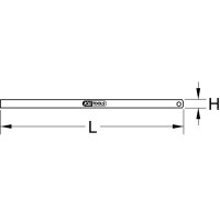 KS TOOLS 300.0103 Flexibler Stahlmaßstab, 250mm