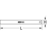 KS TOOLS 300.0111 Halbflexibler Stahlma&szlig;stab, 500mm