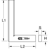 KS TOOLS 300.0201 Flachwinkel nach DIN 875/1, 150mm