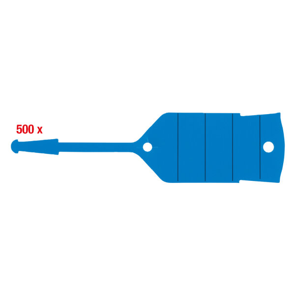 KS TOOLS 500.8094 Schlüsselanhänger mit Schlaufe, blau, 500 Stück