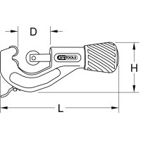 KS TOOLS 103.5000 Teleskop-Rohrabschneider, 6-38mm, 156mm