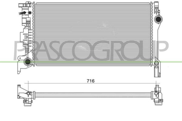 Kühler, Motorkühlung für VOLVO V90 II Kombi (235)