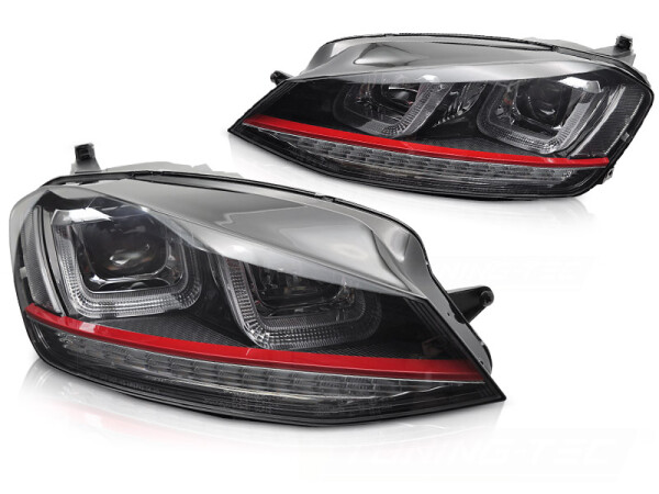 Scheinwerfer Set für VW GOLF 7 13-17 Chrome dynamischer Blinker