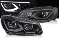 Voll LED Scheinwerfer für VW GOLF 6 08-13 Schwarz