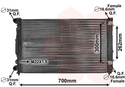 Kühler, Motorkühlung  für AUDI A4 B5 (8D2)