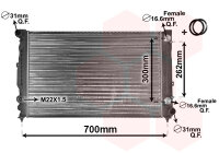 Kühler, Motorkühlung  für AUDI A4 B5 (8D2)