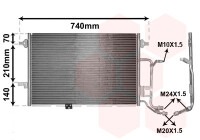 Kondensator, Klimaanlage  für AUDI CABRIOLET B3 (8G7)