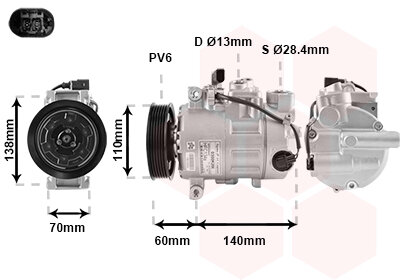 Kompressor, Klimaanlage  für AUDI A4 B6 (8E2)