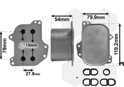 Ölkühler, Motoröl  für AUDI Q3 (8UB, 8UG)