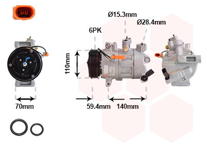 Kompressor, Klimaanlage  für VW PASSAT B8 (3G2, CB2)