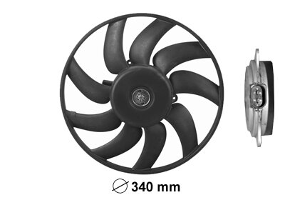 Lüfter, Motorkühlung rechts für AUDI A5 (8T3)